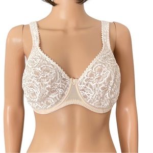Women’s Rosa Faia lace underwire bra 36D Ivory Beige